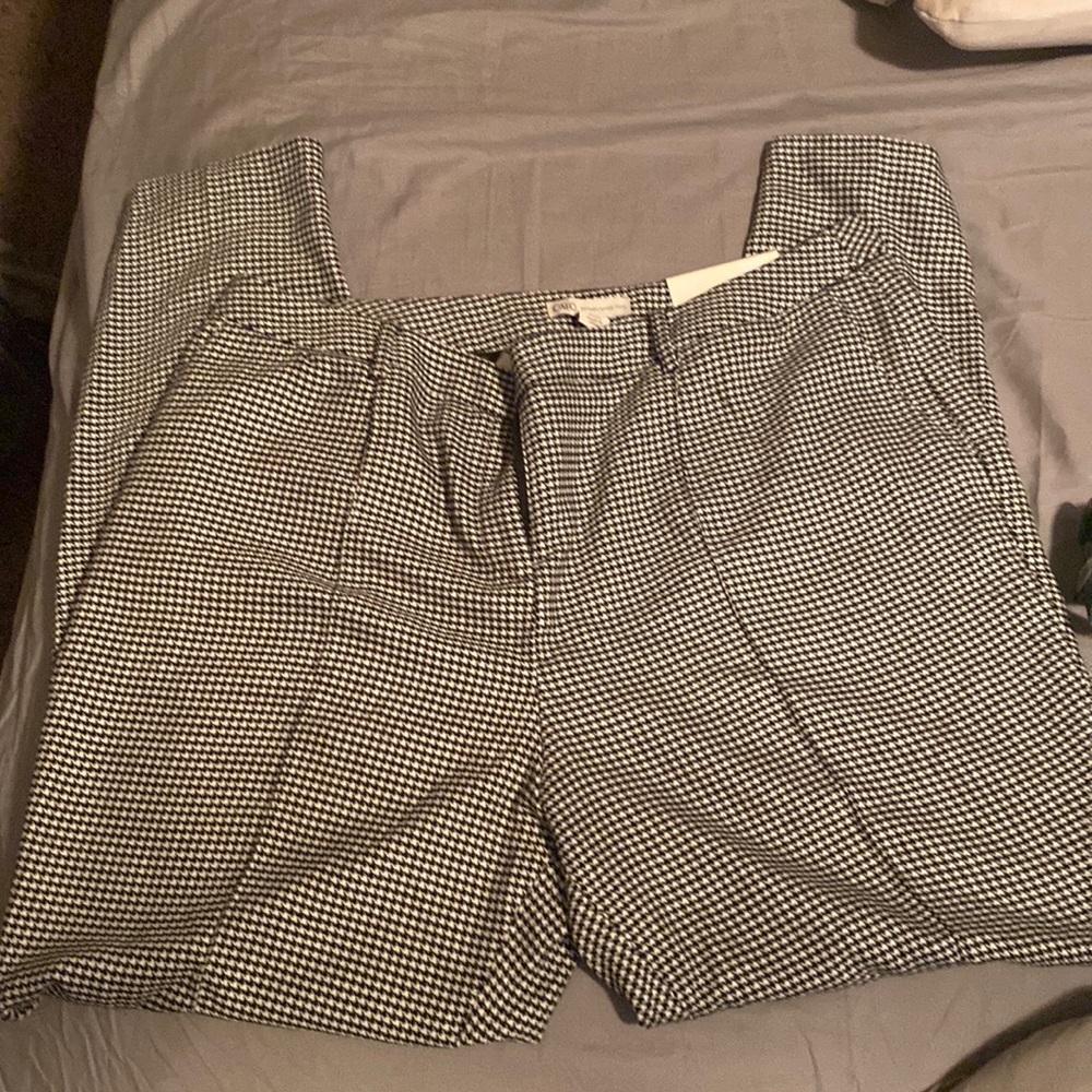 Black and White checker printed pants